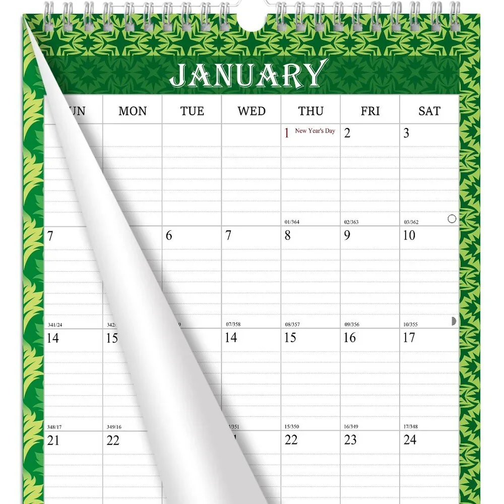 2026-2027 Wall Calendar Spiral-bound Twin-Wire Binding - 18 Months 11